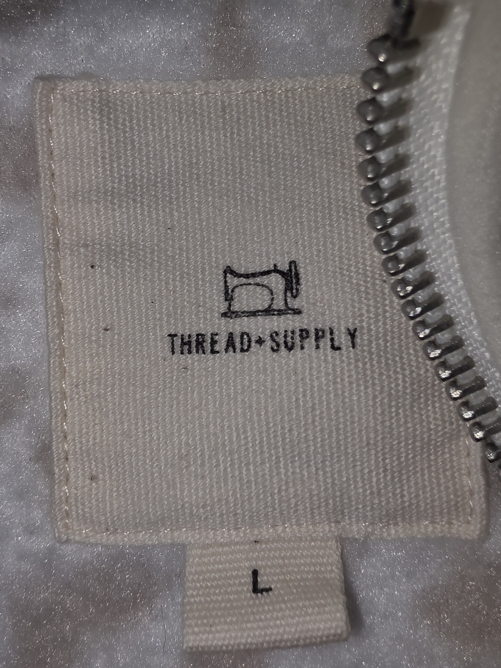 Thread & Supply White Half-Zip Fleece with Taupe Leopard Print - Picture 2 of 9